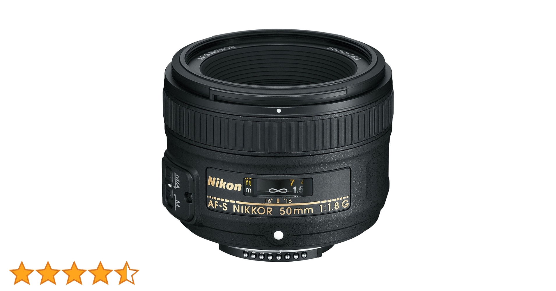 Nikon 50mm f/1.8G AF-S NIKKOR FX Lens - High-Quality Prime Lens